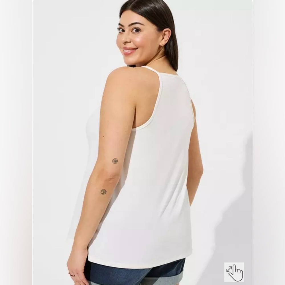 Torrid Summer Studio Knit Crochet High Neck Tank- Size: 1 🌷 - Picture 14 of 15